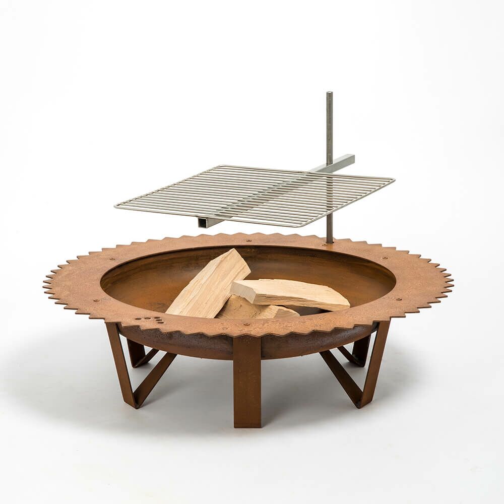  Design Stahl Feuerschale Optional Mit Grillrost - Themis