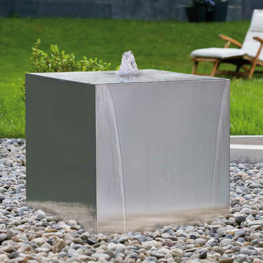 Designbrunnen Aus Edelstahl Mit LED