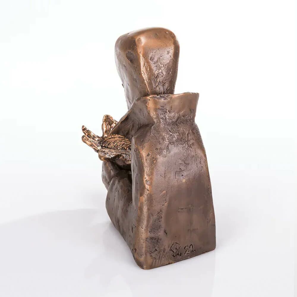  Designerfigur Mann Aus Limitiertem Bronzeguss - Sonnenwächter