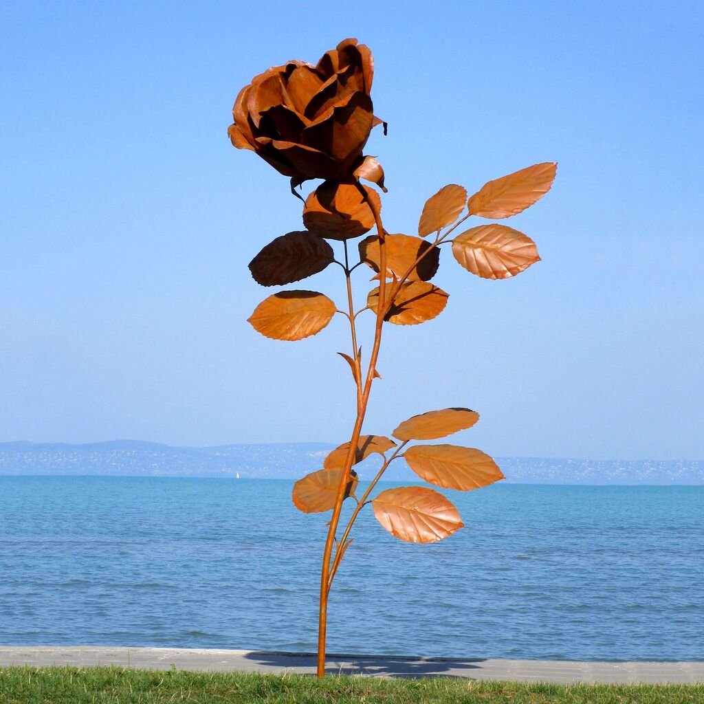  Detaillgetreue Rose Im XXL Design Aus Metall - Rosana