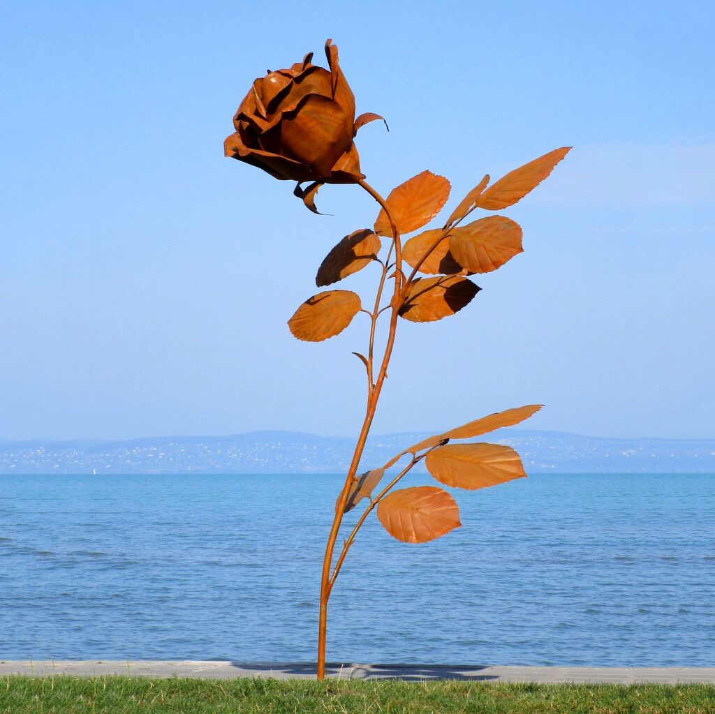  Detaillgetreue Rose Im XXL Design Aus Metall - Rosana