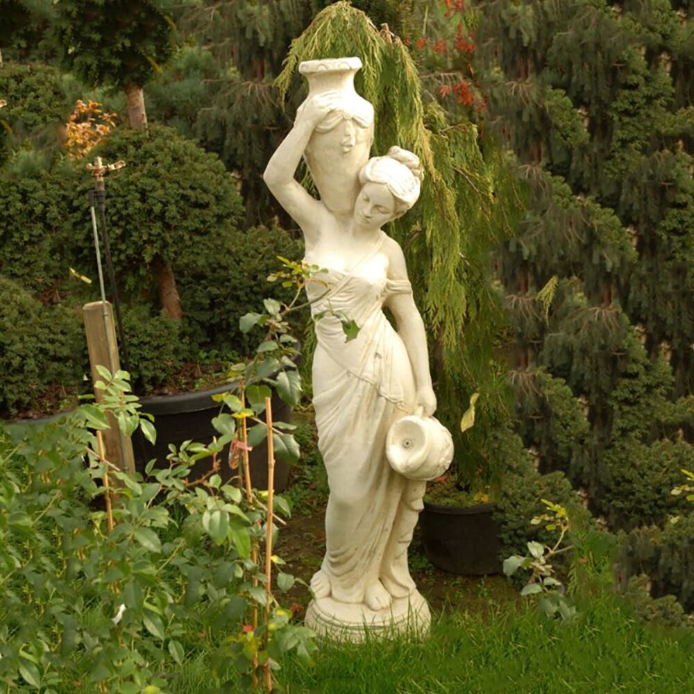  Detailreiche Steinguss Frauenstatue Mit Krügen Für Die Gartengestaltung - Viola