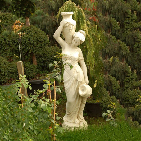  Detailreiche Steinguss Frauenstatue Mit Krügen Für Die Gartengestaltung - Viola
