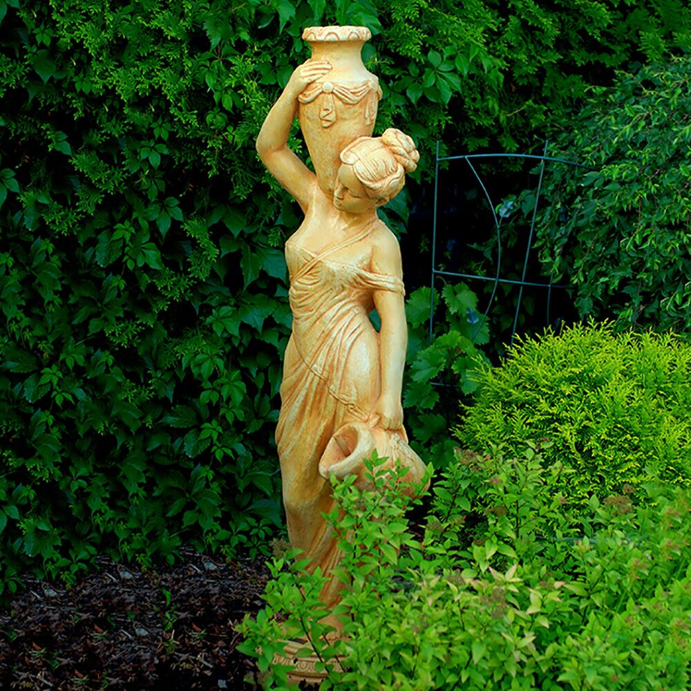  Detailreiche Steinguss Frauenstatue Mit Krügen Für Die Gartengestaltung - Viola