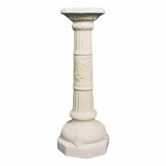  Detailreiche Steinguss Säule Auf Kuppelartigem Sockel Zur Gartendekoration - Insika