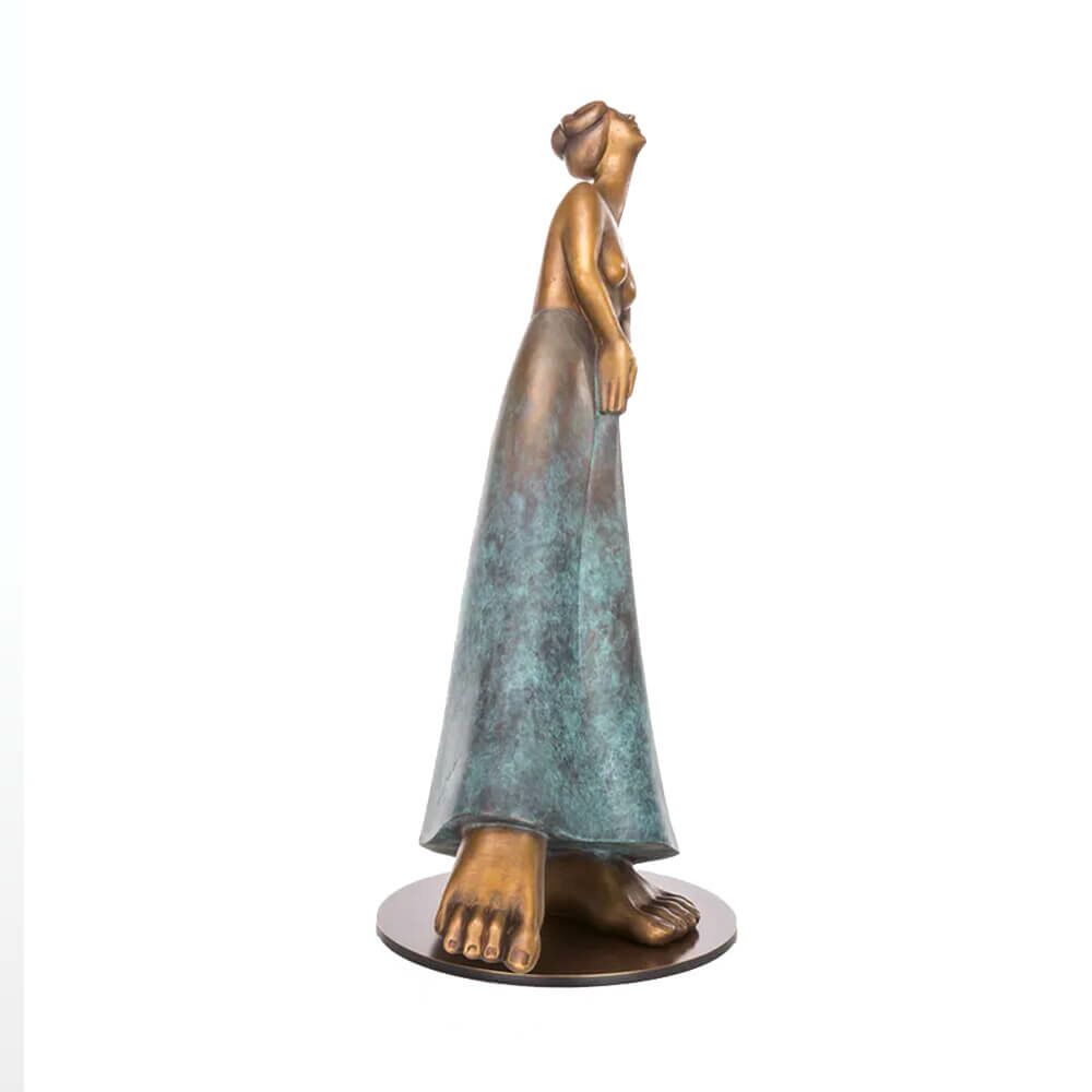  Die Zeit Schreitet Voran - Limitierte Bronze Frauenstatue - Time