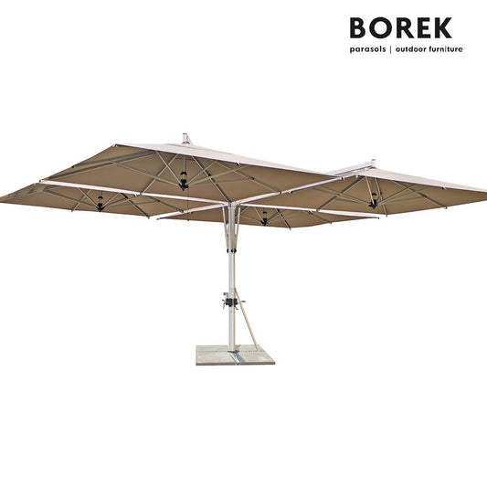  Doppel-Sonnenschirm - Ampelschirm XXL - 7x7m - Kurbel-System - Quattro Sonnenschirm