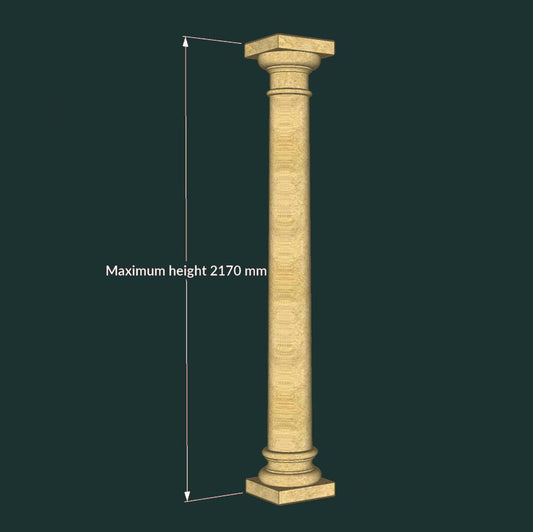  Dorische Steinsäule Mit Glatter Oberfläche - Rund - Warrington Plain