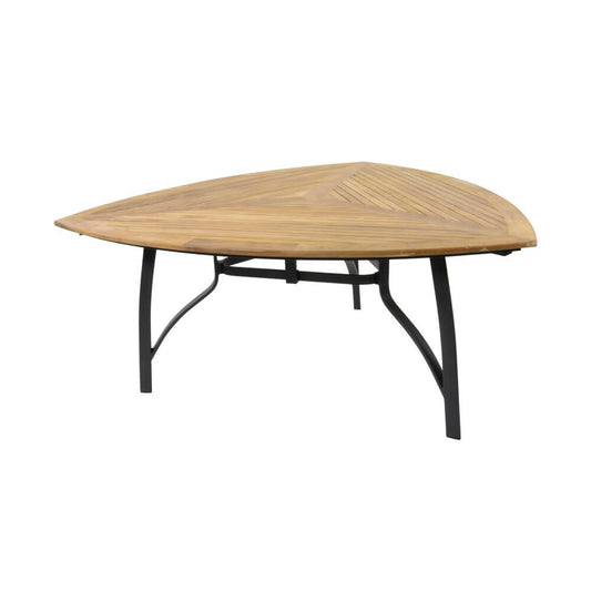  Dreieckiger Esstisch 170cm Mit Teakholz - Gartentisch Minzo