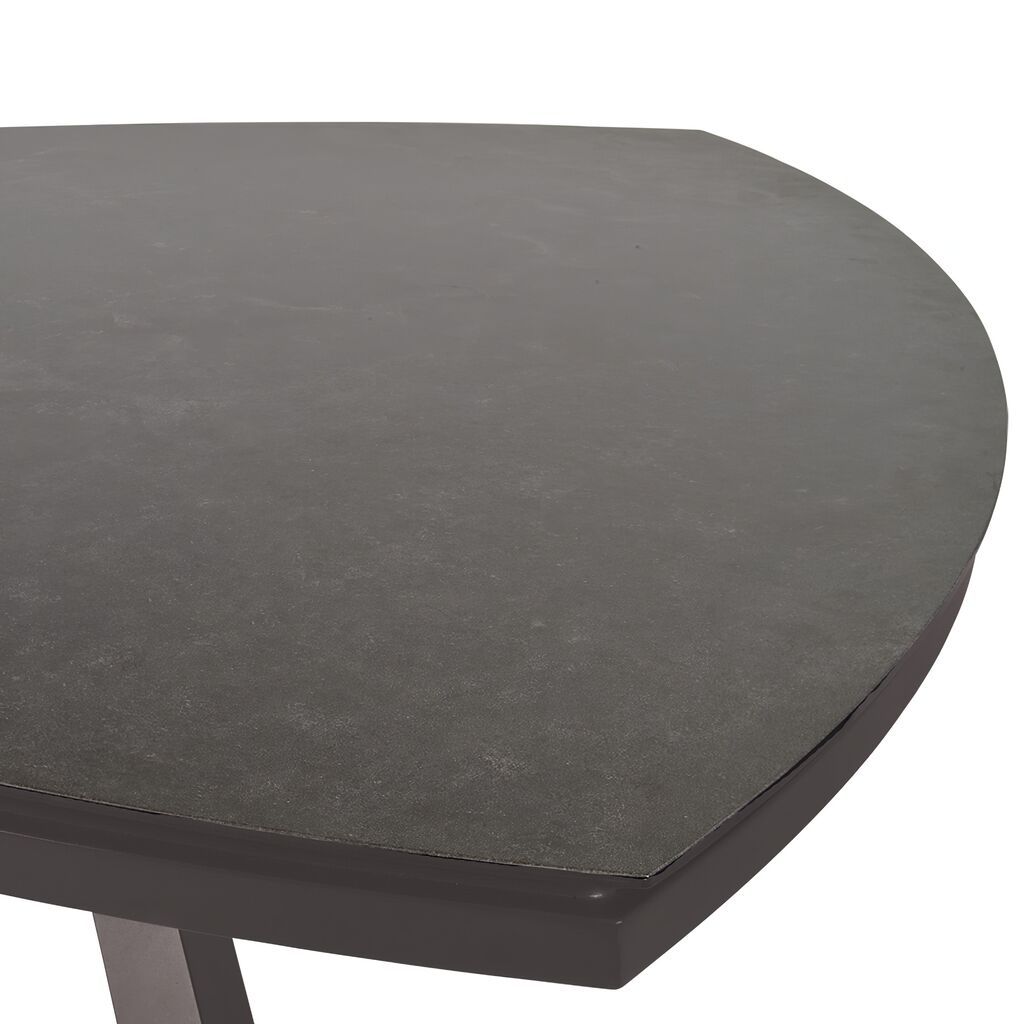  Dreieckiger Gartentisch Aus Aluminium Und Glaskeramik - Tisch Rimo