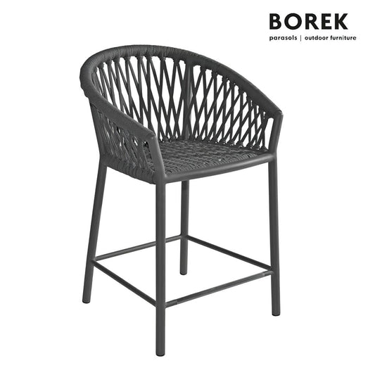  Dunkelgrauer Barstuhl Aus Aluminium Für Den Garten Von Borek - Majinto Barstuhl