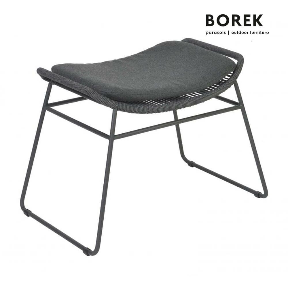  Dunkelgrauer Outdoor-Hocker Mit Auflage - Hocker Silves