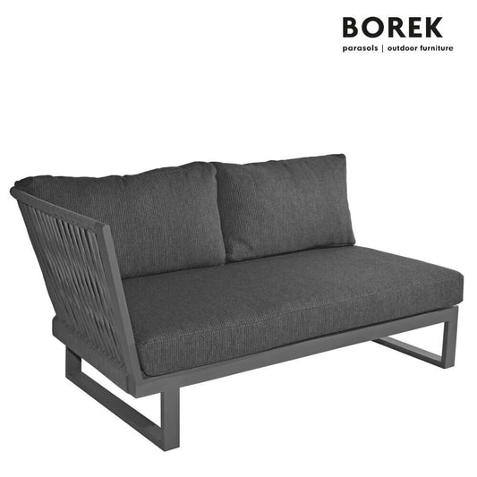  Dunkle Gartenbank Für Die Loungeecke Von Borek Mit Armlehne Rechts - Altea Loungebank