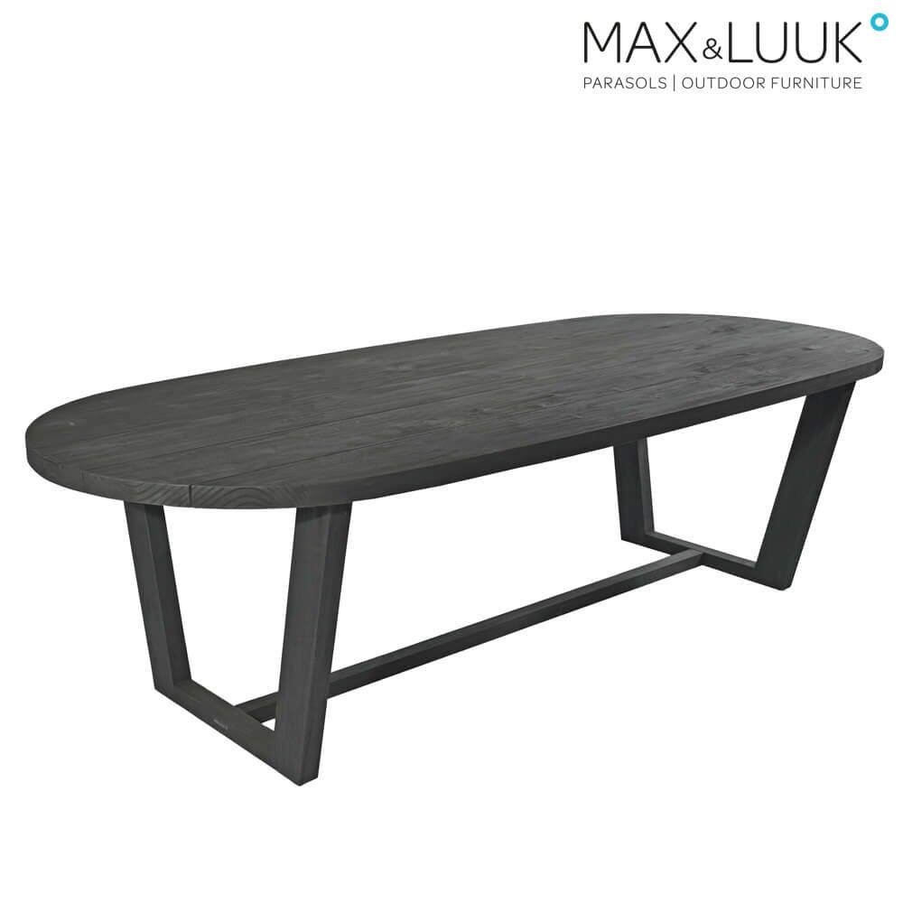  Dunkler Esstisch Aus Teakholz Für Den Garten Von Max & Luuk - Lauren Tisch