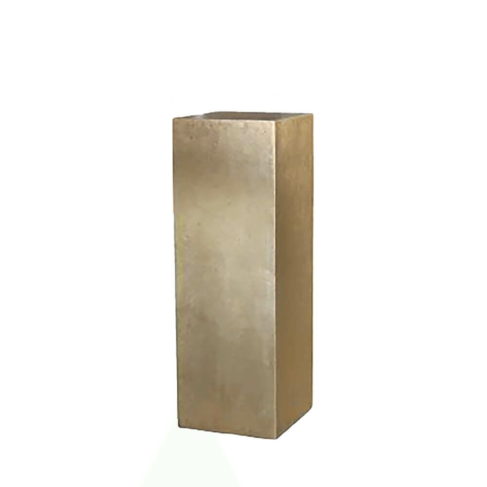  Eckige Deko Säule Aus Polystone - Gold - Indoor - Lunis
