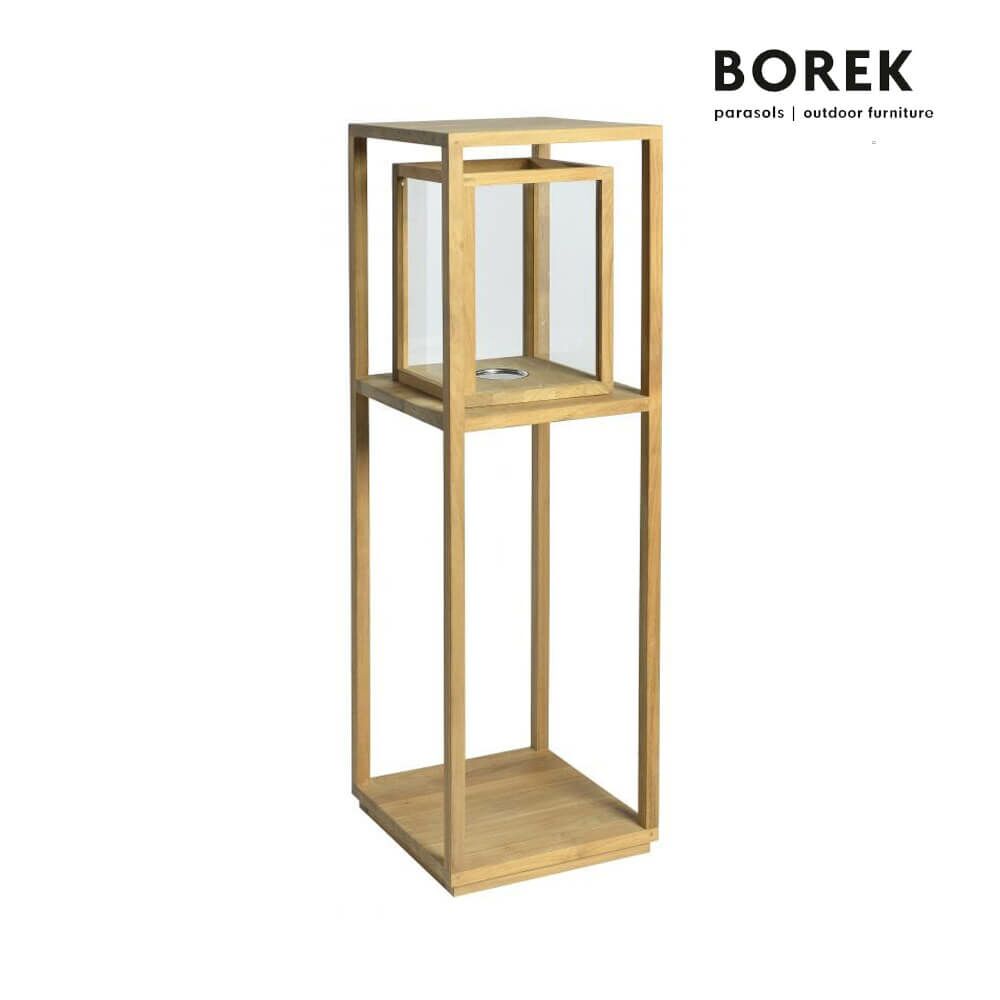  Eckige Holzlaterne Mit Gestell 130cm Hoch - Laterne Positano