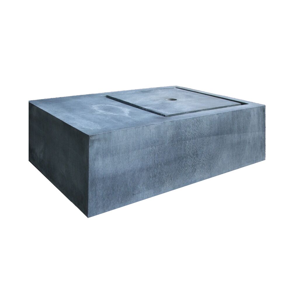  Eckige Metall 1-Sitzer Bank Mit Quellstein In Grau - Ugrinana