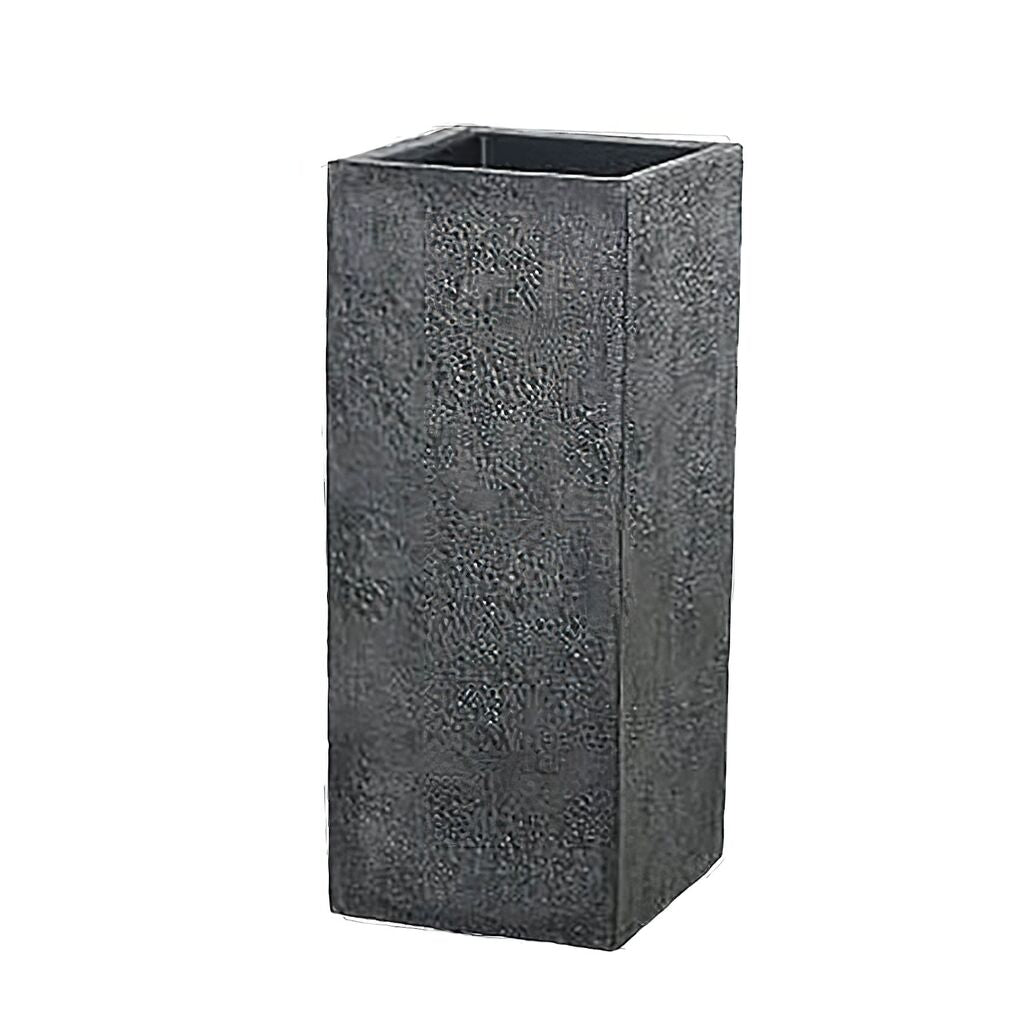  Eckige Pflanzvase Aus Polystone Mit Einsatz - Grau - Outdoor - Neema