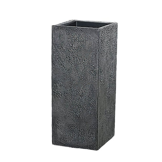  Eckige Pflanzvase Aus Polystone Mit Einsatz - Grau - Outdoor - Neema