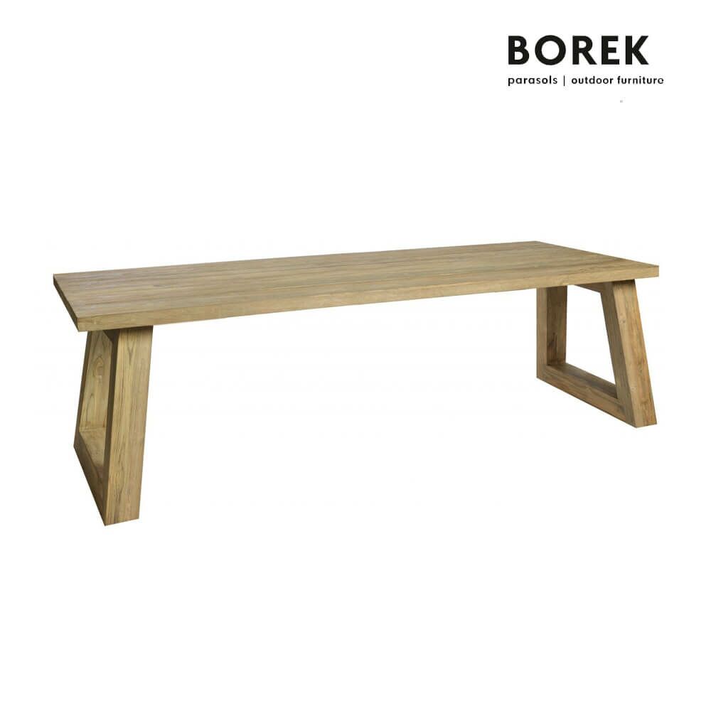  Eckiger 300cm Borek Gartentisch XXL - Teakholz - Esstisch Parga
