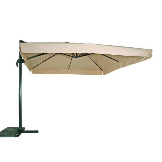  Eckiger Ampelschirm 300x300cm Mit Volant - Ampelschirm Pino