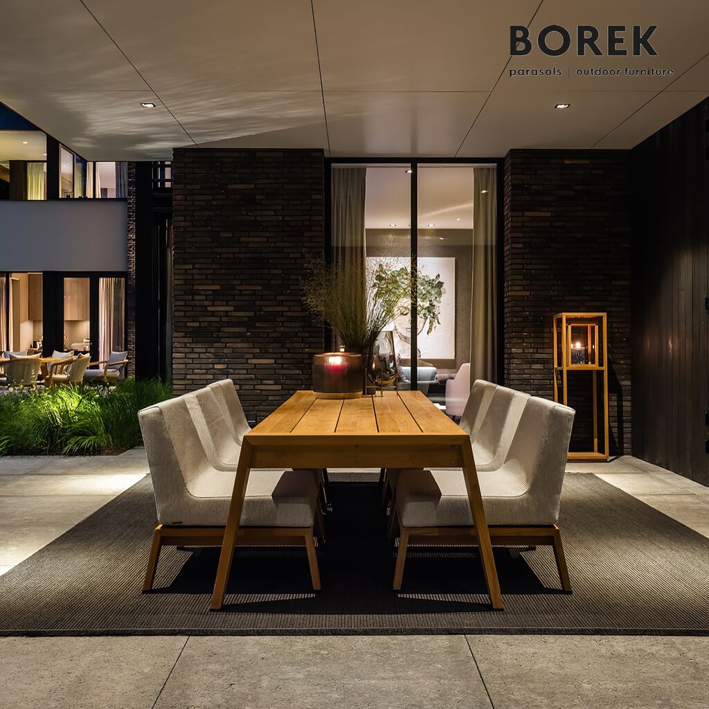  Eckiger Borek Garten Esstisch Aus Teakholz - Wetterfest - Hybrid Tisch