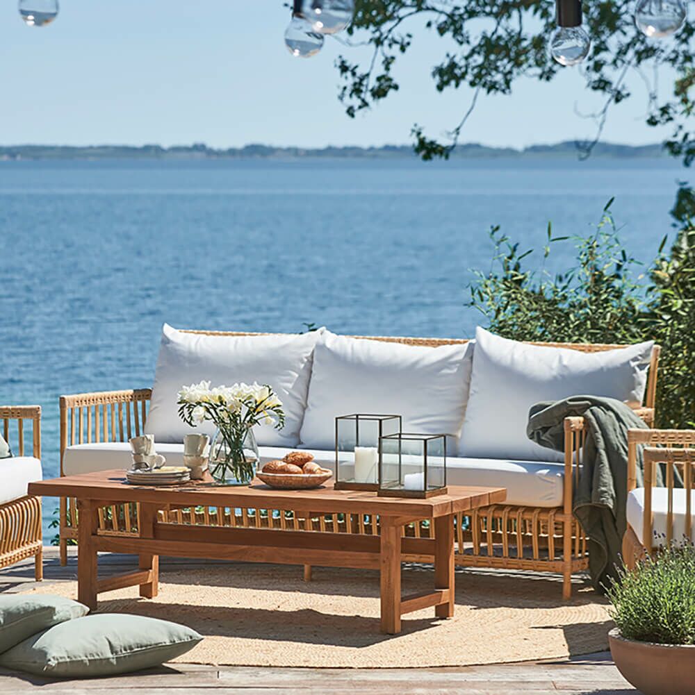 Eckiger Kaffeetisch Aus Teakholz Für Den Garten - Kaffeetisch Hanny