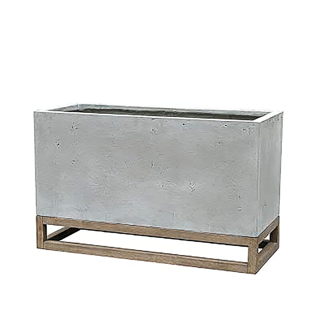  Eckiger Pflanzkasten Für Draußen - Modern - Glasfaser-Beton - Giove