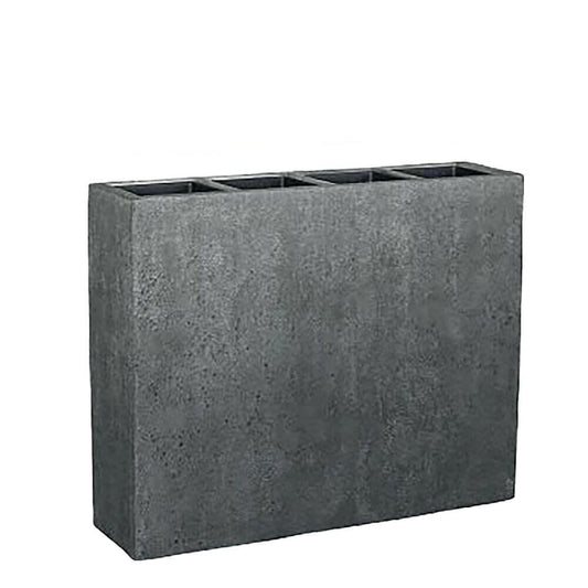  Eckiger Raumteiler Zum Bepflanzen Mit Einsatz - Polystone - Grau - Onicha