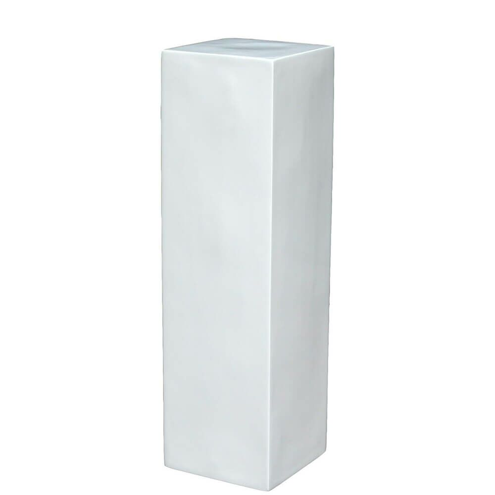  Eckiges Podest Aus Polystone - Weiß Glänzend - Modern - Deruta