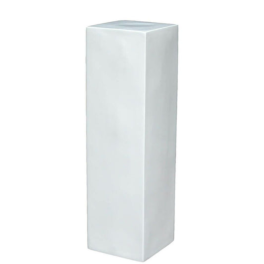  Eckiges Podest Aus Polystone - Weiß Glänzend - Modern - Deruta