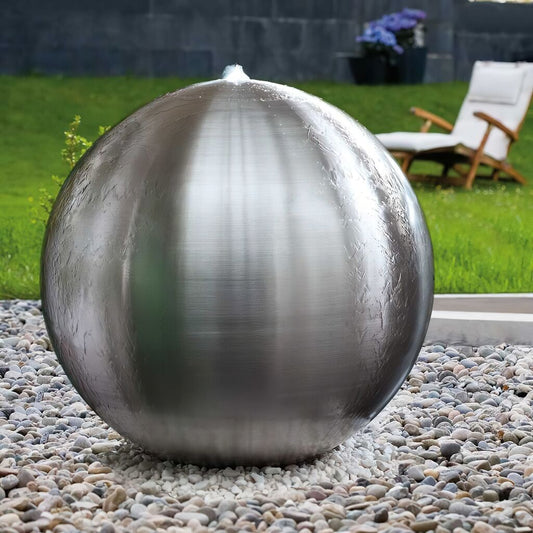  Edelstahl Kugel Brunnen Mit LED Licht