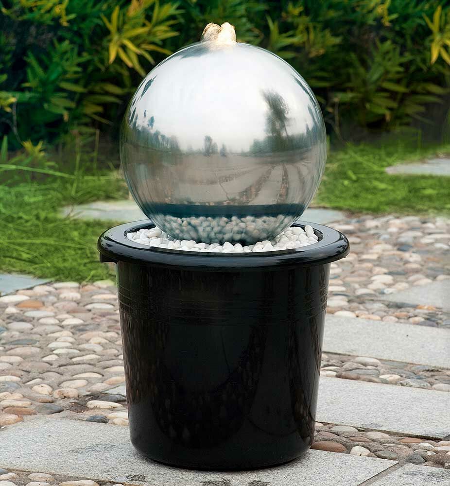  Edelstahl Kugelbrunnen Mit LED Beleuchtung - Kent
