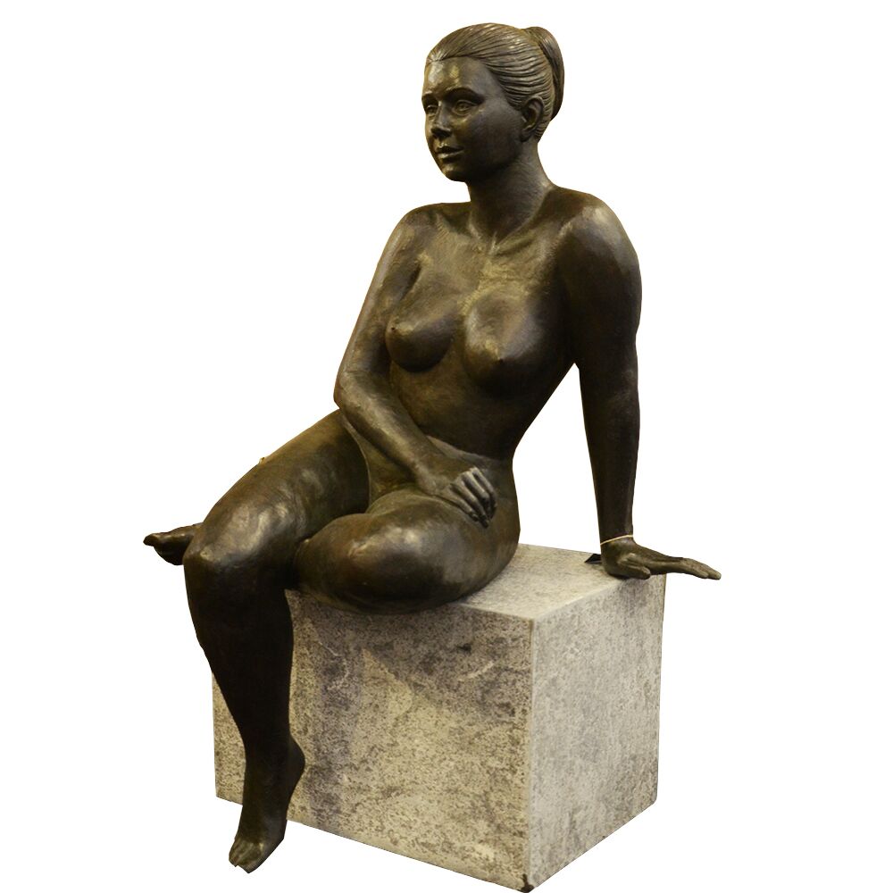  Edle Garten Frauenplastik Aus Bronze - Ina