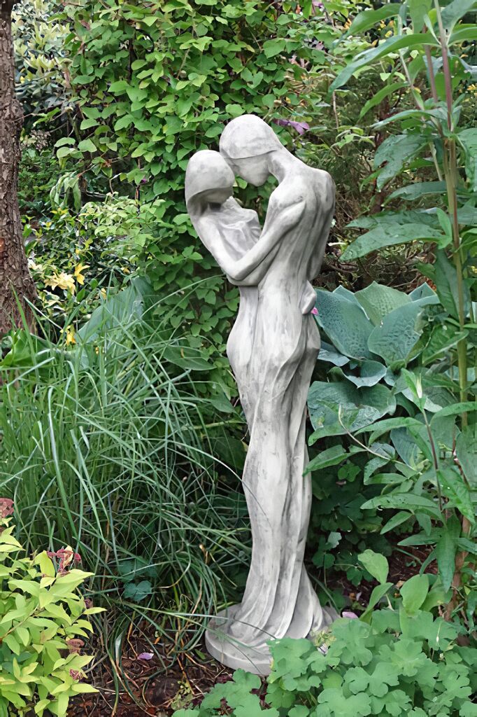  Edle Garten Skulptur Aus Stein - Mann Und Frau - Carissimi