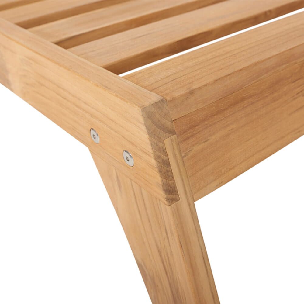 Edle Sonnenliege Aus Teakholz Mit Rädern Für Den Garten - Rory Lounger