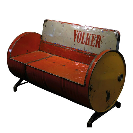  Einzigartiges 2-Sitzer Sofa Aus Upcycelten Ölfässern Im Pop-Art Stil - Sofa Luana