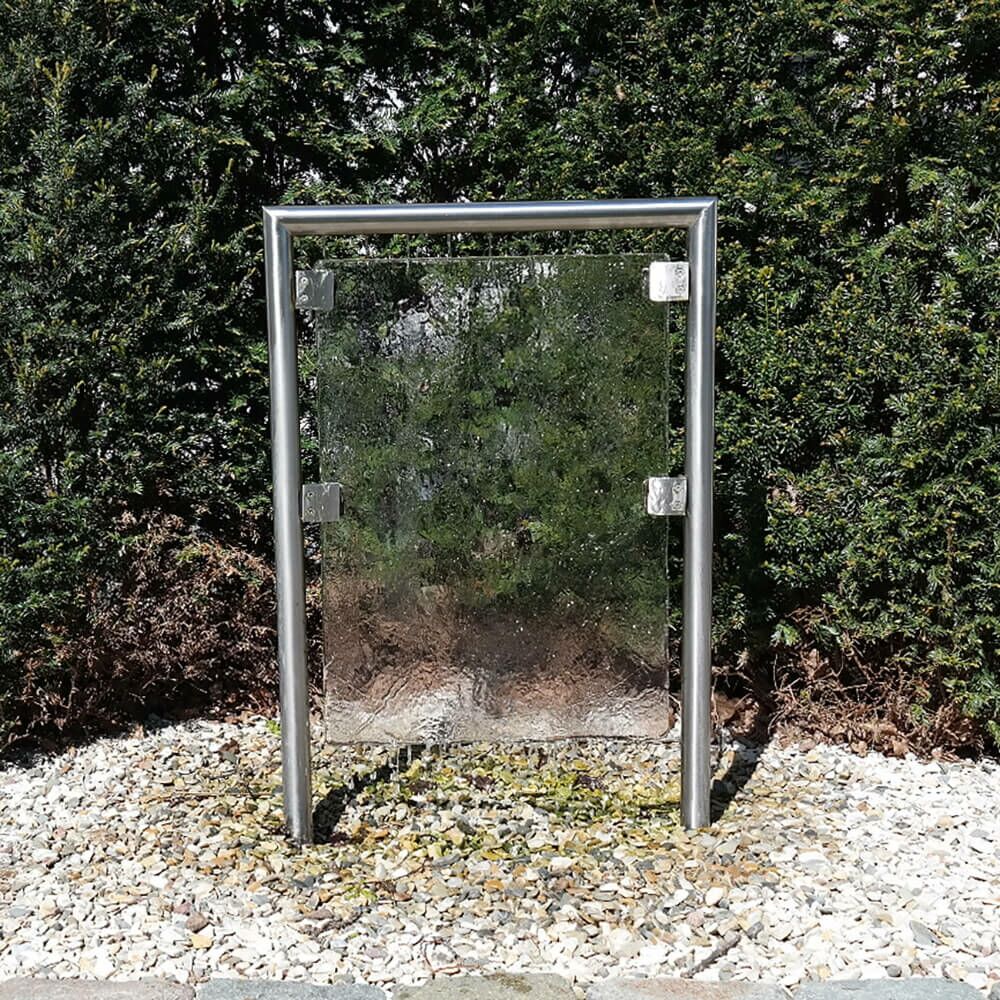  Einzigartiges Wasserspiel Schmelzendes Eis Aus Glas & Edelstahl - Sciolto
