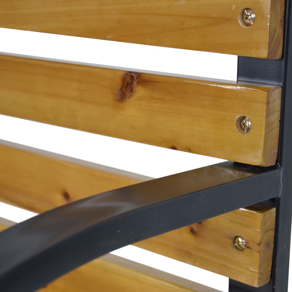  Elegante Bank Aus Metall Und Holz - 2-Sitzer - Bank Miruna