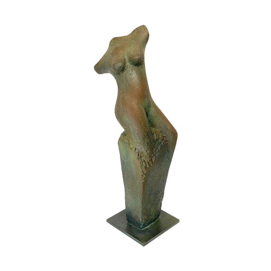  Elegante Bronzeskulptur Limitiert Frauentorso - Auferstehung Des Menschlichen Phönix