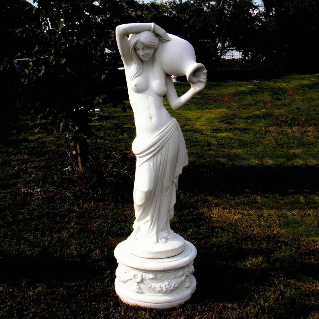  Elegante Frau Mit Krug Als Skulptur Für Die Gartengestaltung - Camille