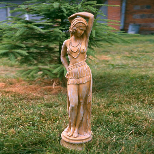  Elegante Frauen Skulptur Für Den Garten - Tänzerin Aus Steinguss - Ginevra