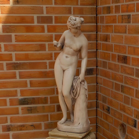  Elegante Steinguss Gartenfigur - Venus Mit Apfel - Phillipa