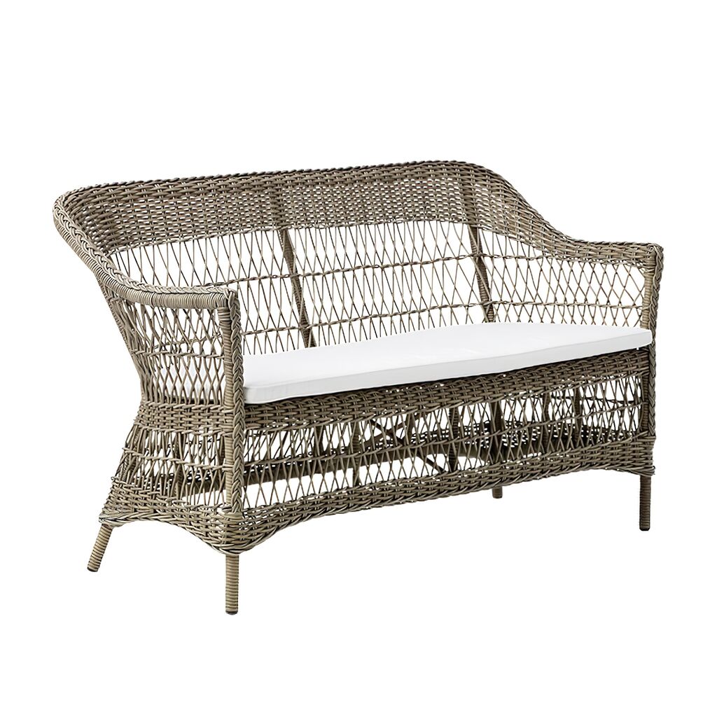  Elegantes 2-Sitzer Sofa Für Den Garten In Antikgrau - 2-Sitzer Hedda