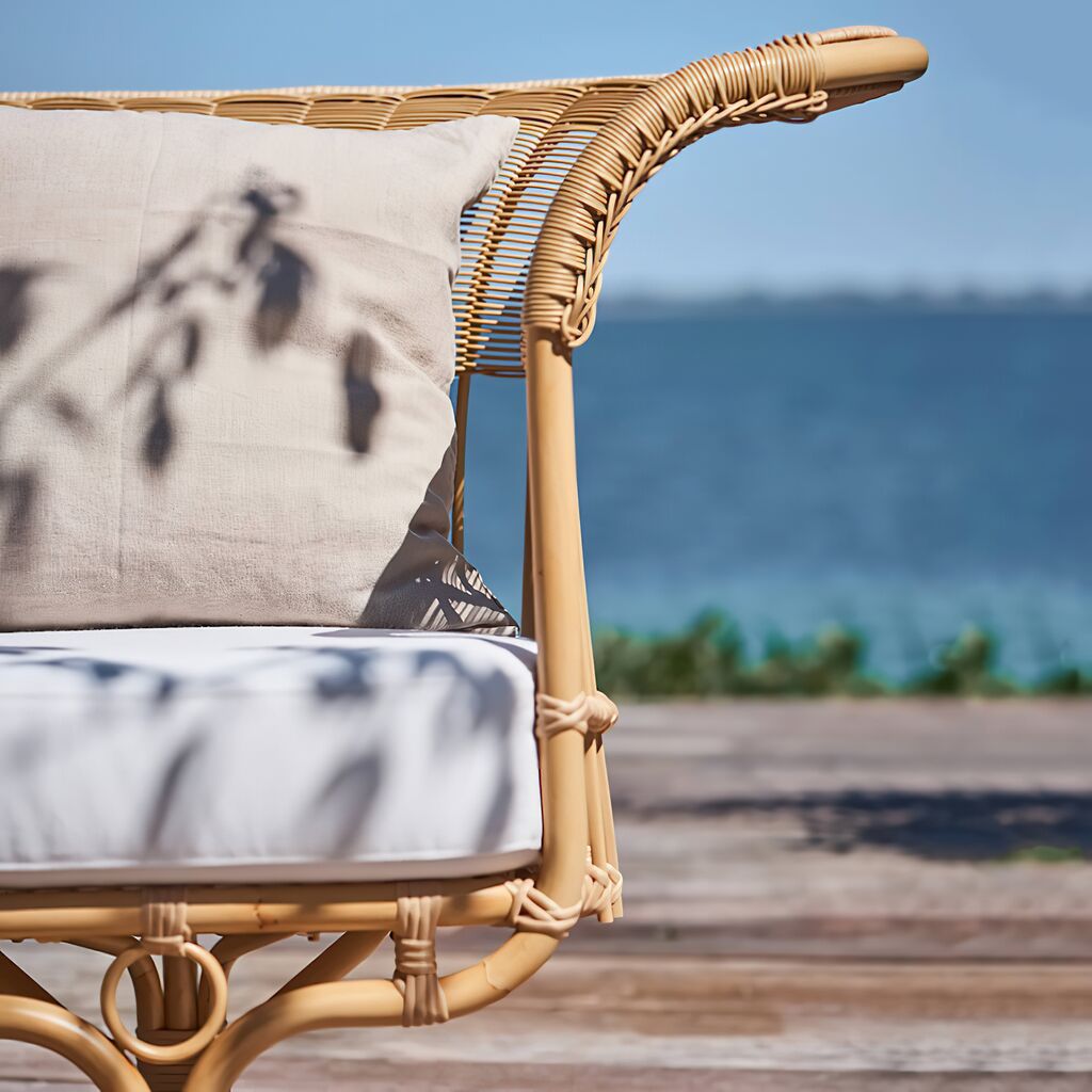  Elegantes Gartensofa Aus Alu-Rattan In Der Farbe Natur - Gartensofa Enna