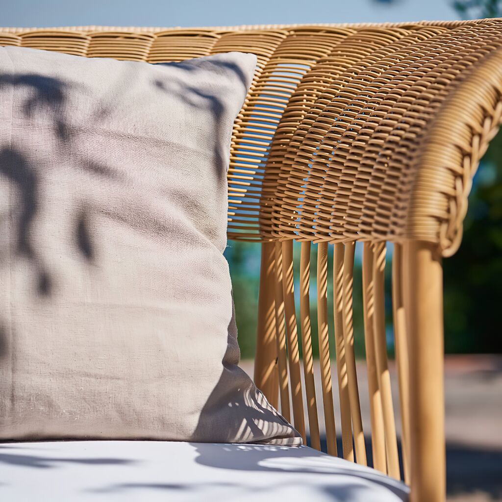  Elegantes Gartensofa Aus Alu-Rattan In Der Farbe Natur - Gartensofa Enna