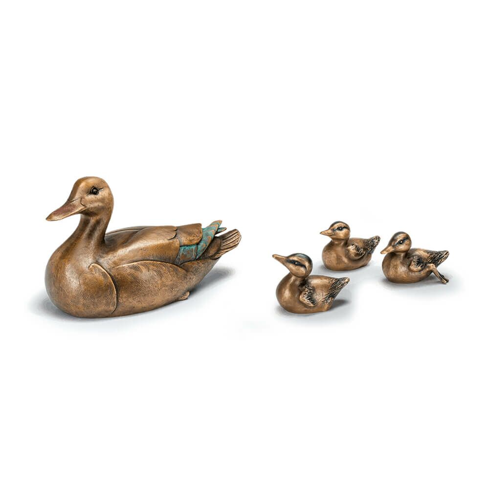  Entenküken Aus Bronze - Tierfiguren Für Den Garten - Entenküken Set