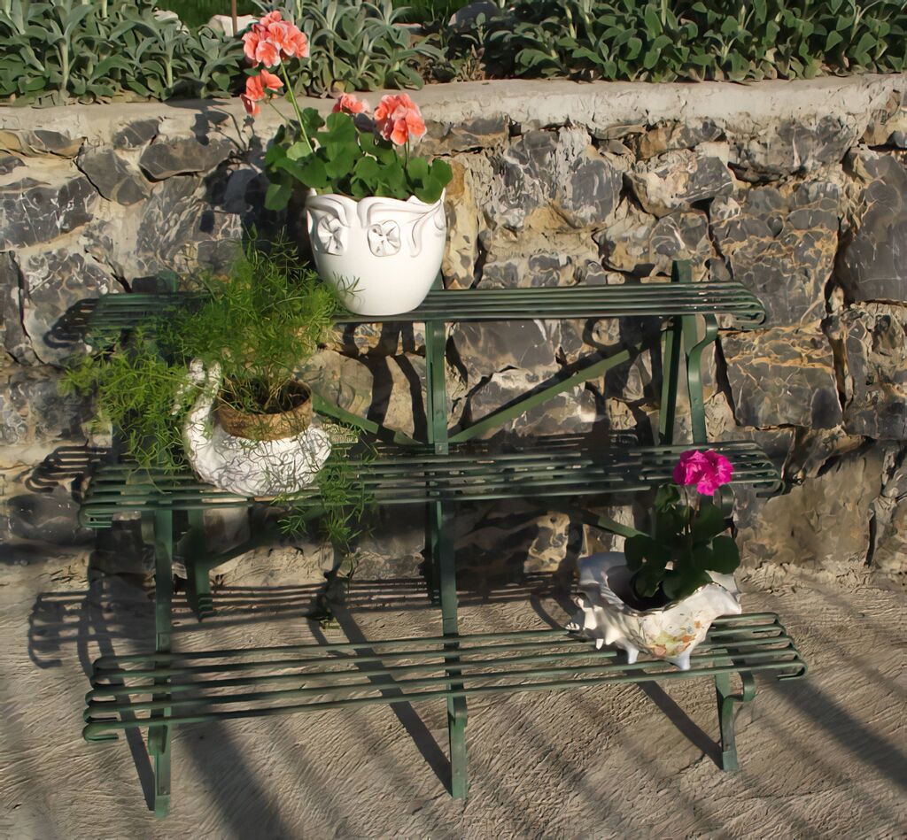  Etagen Blumenständer Aus Antik Gusseisen - Renan