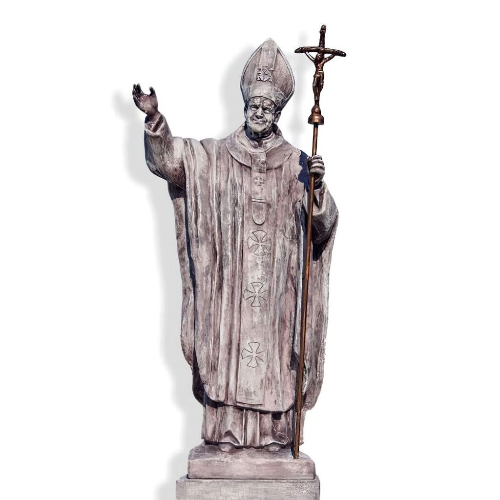  Exklusive Steinguss Skulptur Von Papst Johannes Paul II. - Johannes Paul II.
