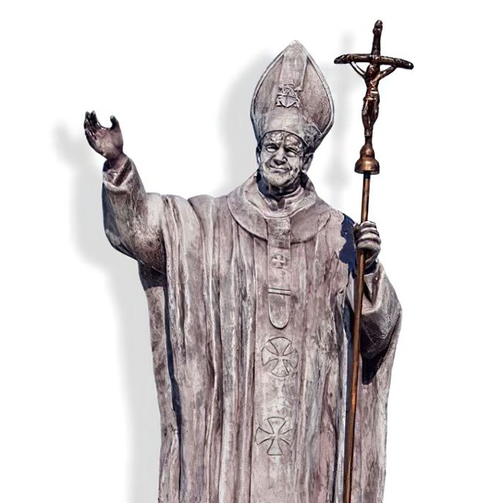  Exklusive Steinguss Skulptur Von Papst Johannes Paul II. - Johannes Paul II.